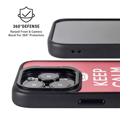 Keep Calm and Carry On iPhone 16 Pro Kickstand Case